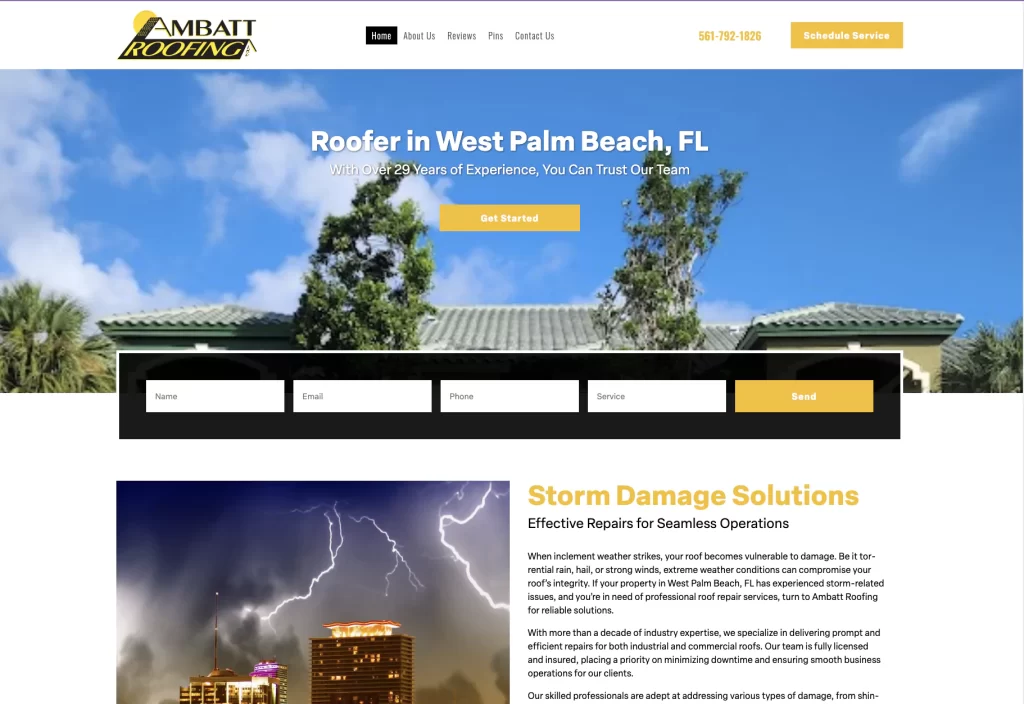 Custom WordPress Theme Roofing