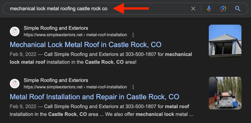 Simple Mechanical Lock Roofing Organic